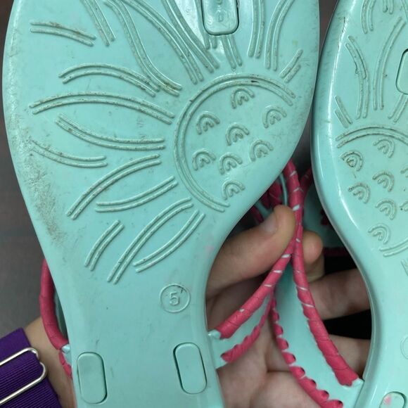 SPRING BREAK 🌴 Jack Rogers Blue and Pink Sandals Size 5 - Picture 6 of 6